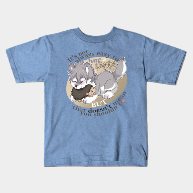 Hug a Hedgehog Kids T-Shirt by tiaa